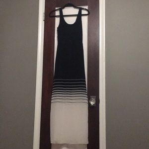 Black and white Maxi dress